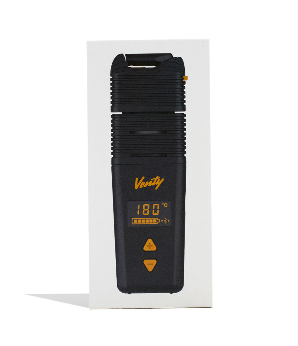 Storz and Bickel Venty Portable Dry Herb Vaporizer Packaging Front View on White Background