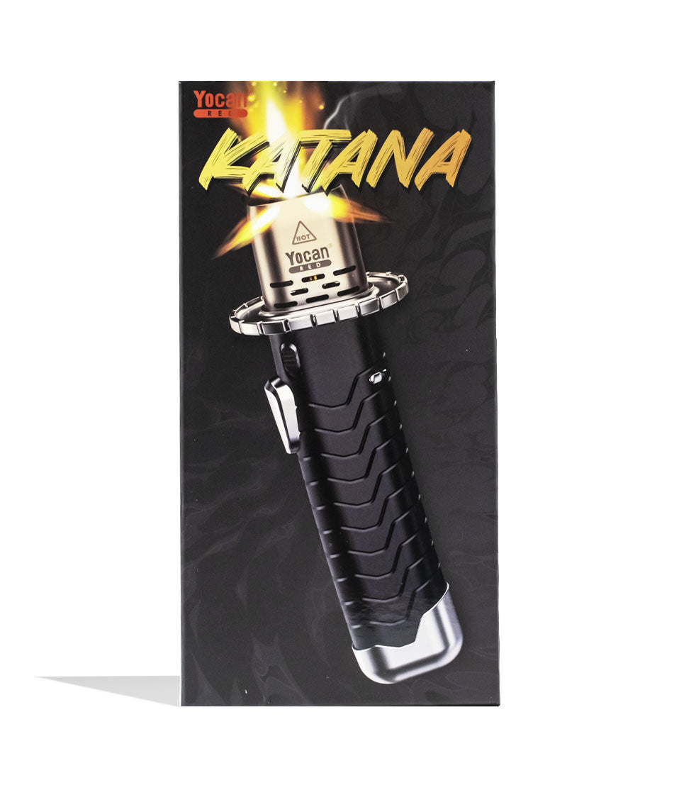 Silver Yocan Red Series Katana Torch Packaging Front View on White Background
