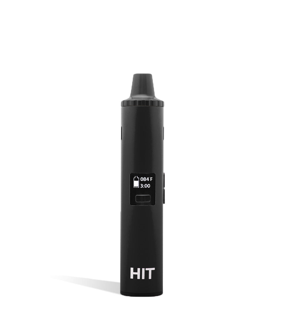 Black front Yocan Hit Dry Herb Vaporizer on white background