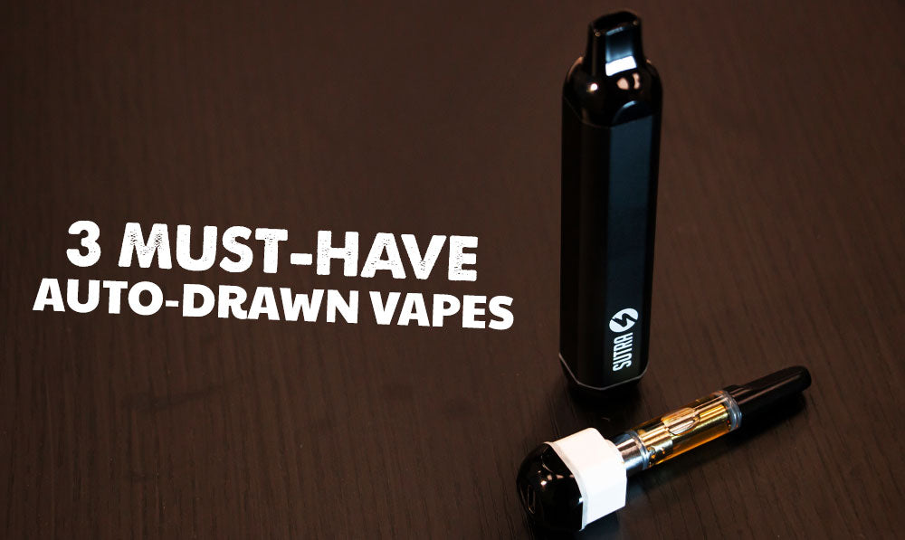 3 Must-Have Auto Drawn Vapes with Sutra Silo on a desk