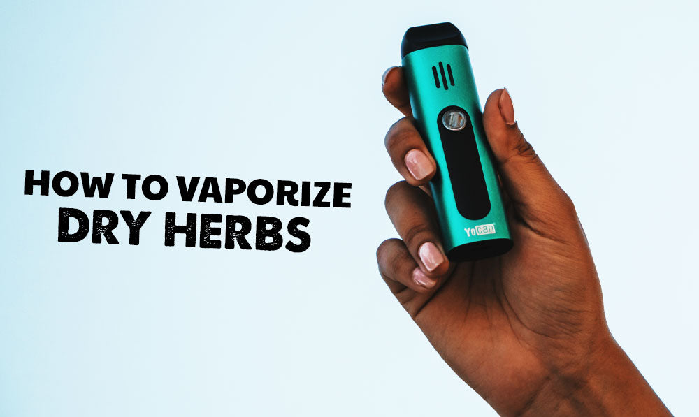 How To Vaporize Dry Herbs with Yocan Flora in hand in front of sky
