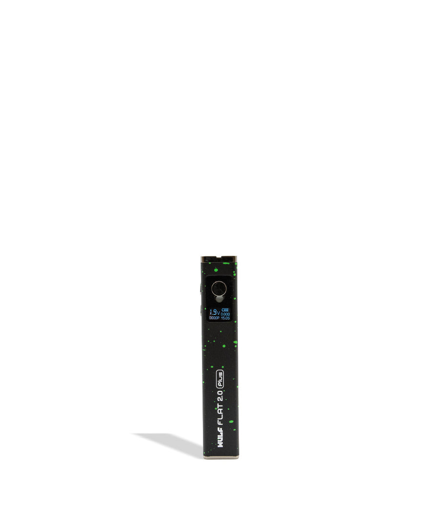 Wulf Mods Flat 2.0 Plus black green spatter on white background
