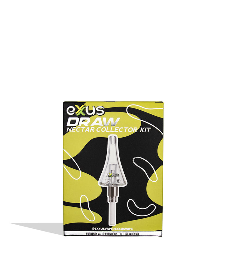 Exus Draw Nectar Collector Kit in its retail packaging, featuring a black and lime green camouflage pattern with a clear glass collector device visible in the center.