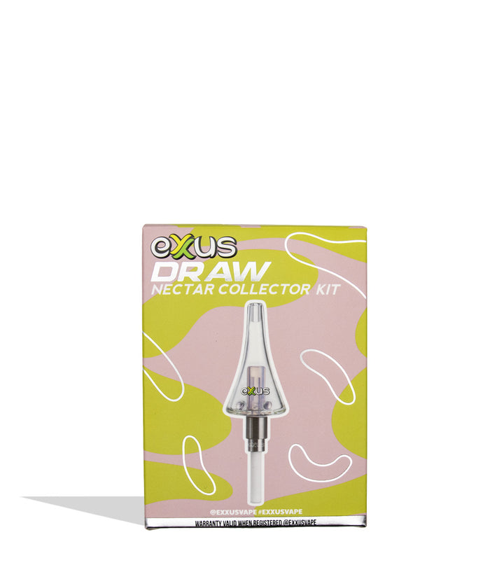 Exus Draw Nectar Collector Kit in its retail packaging, featuring a light green and pink abstract design with a clear depiction of the collector device.