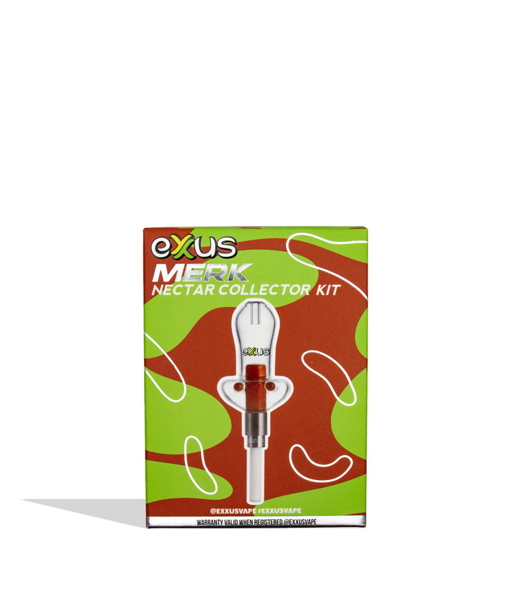 Exus Merk Nectar Collector Kit retail packaging box, featuring a green and brown camouflage pattern with white text and a graphic of the collector device.