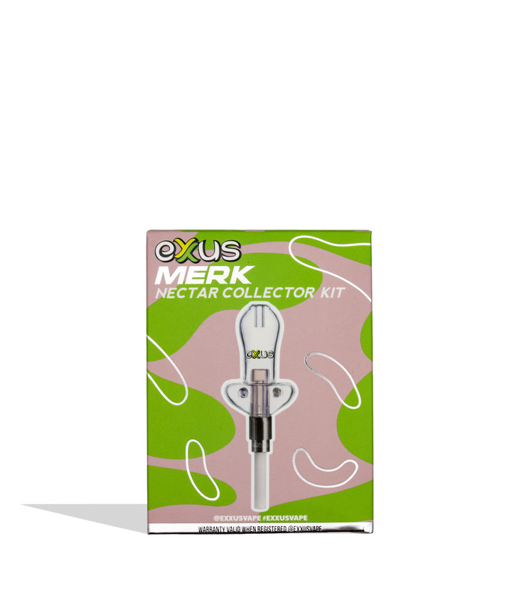 Exus Merk Nectar Collector Kit in its retail packaging, featuring a green and dusty pink background with a graphic of the collector device.