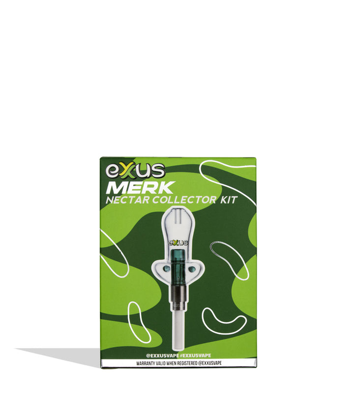 Exus Merk Nectar Collector Kit retail packaging box, featuring a green camouflage pattern with a graphic of the collector device, shown on a white background with a soft shadow.