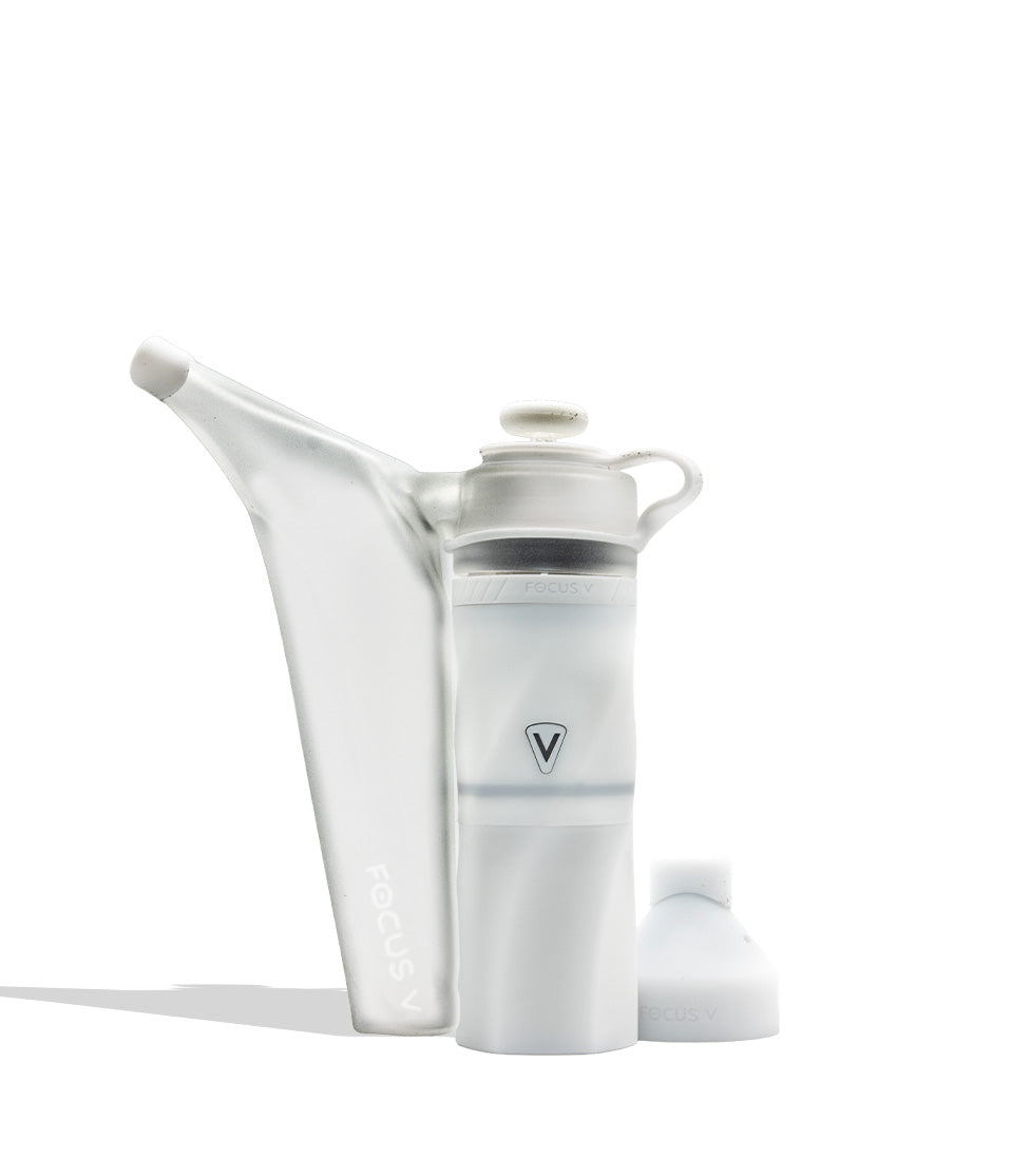 Focus V Aeris Portable Concentrate Vaporizer on white background clear color