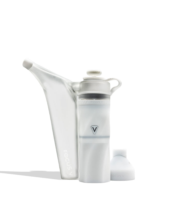 Focus V Aeris Portable Concentrate Vaporizer on white background clear color