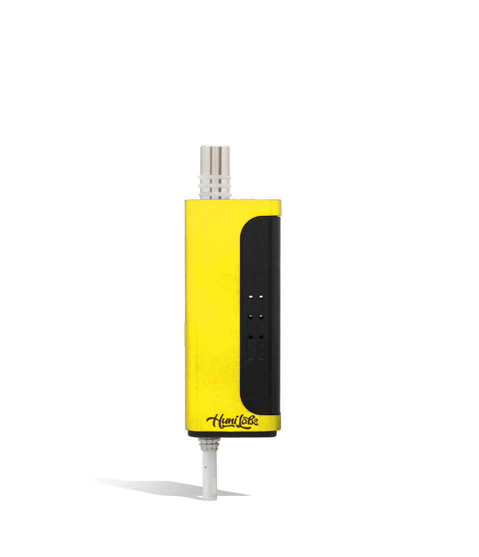 Huni Labs Limited Edition open Huni Badger Portable Electronic Vertical Vaporizer on white studio background
