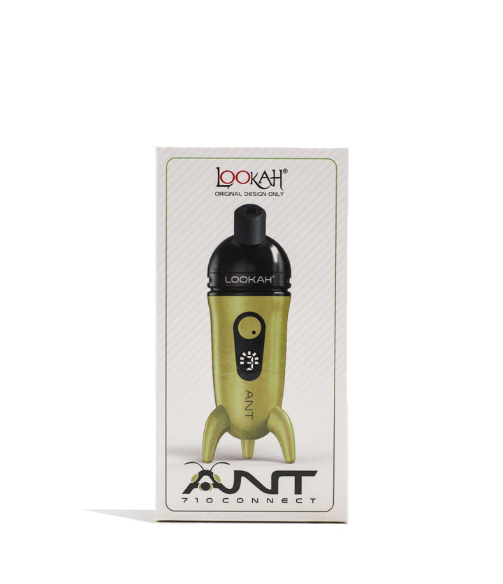 Neon Green Lookah Ant Wax Pen Packaging Front View on White Background