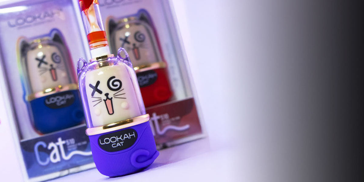 Lookah Cat vape device with packaging on a white background