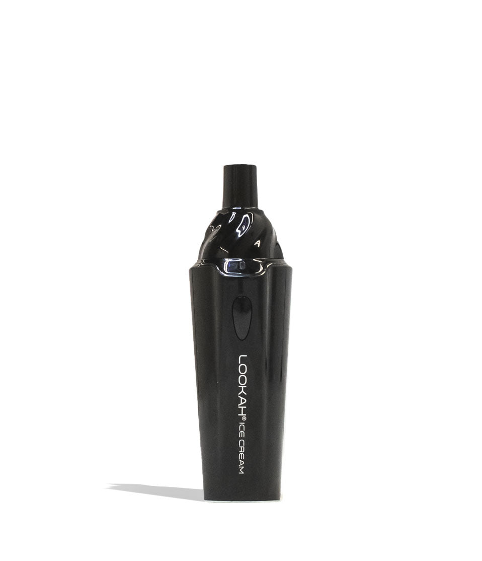 Black Lookah Ice Cream Dry Herb Vaporizer Front View on White Background