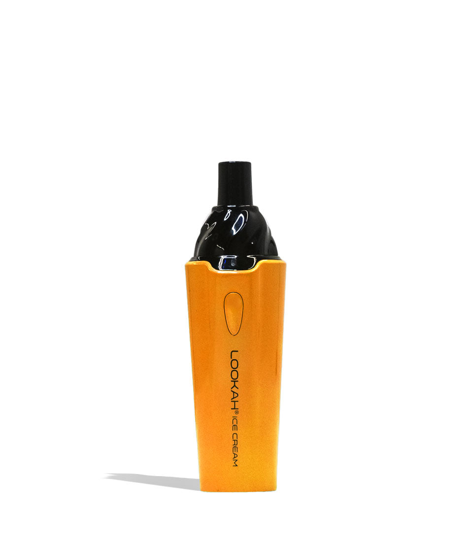 Orange Lookah Ice Cream Dry Herb Vaporizer Front View on White Background