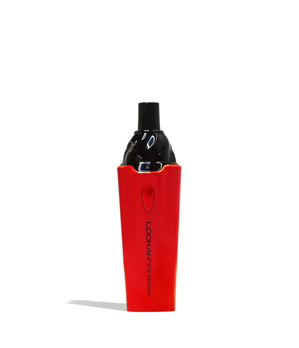 Red Lookah Ice Cream Dry Herb Vaporizer Front View on White Background