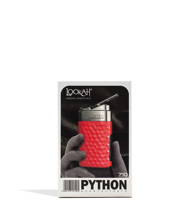 Red Lookah Python Wax Vaporizer Packaging Front View on White Background