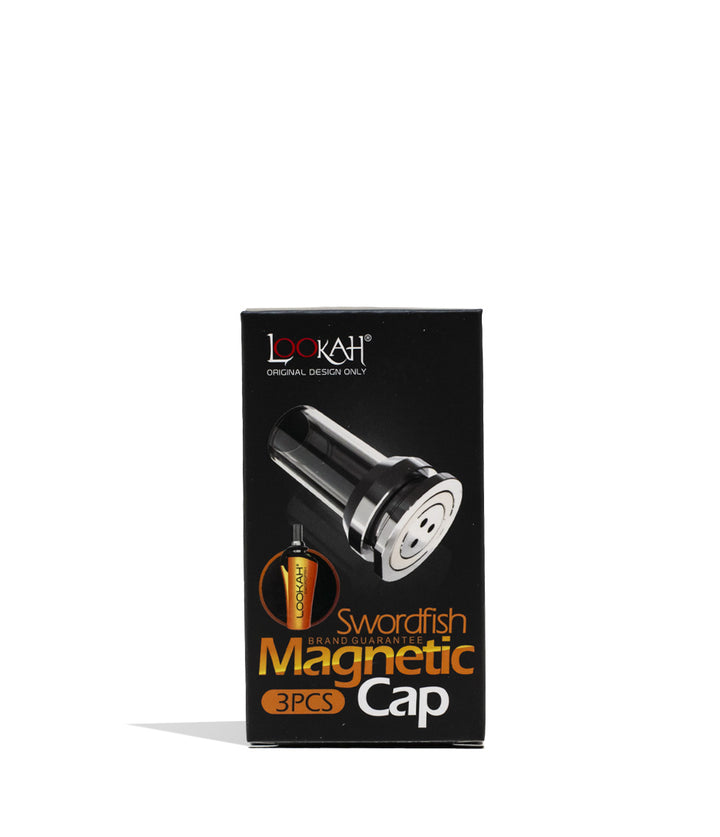 Lookah Swordfish Magnetic Cap 3pk Packaging Front View on White Background