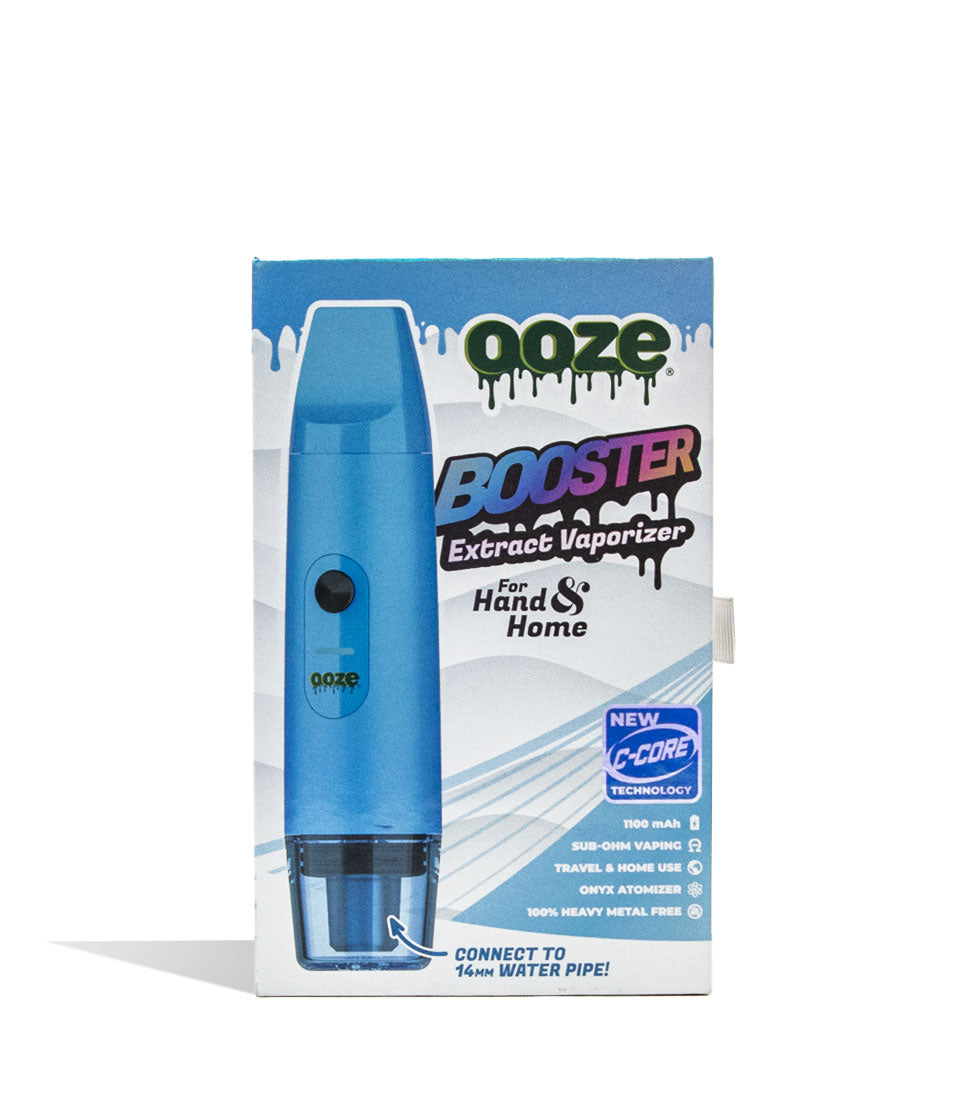 Blue Ooze Booster Extract Vaporizer Packaging Front View on White Background