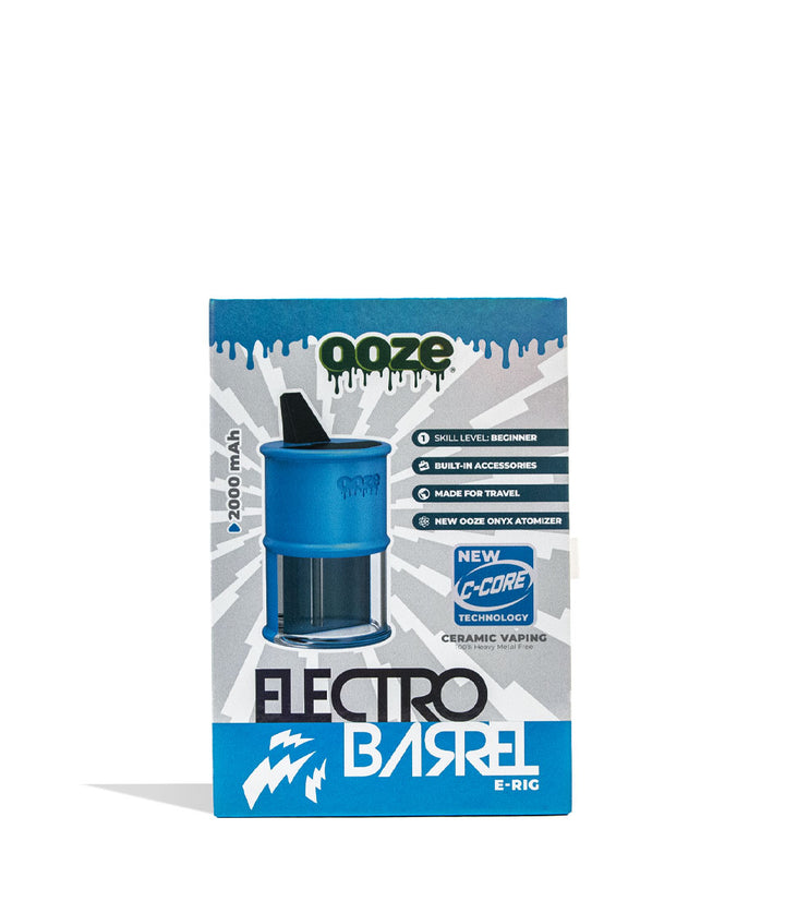 Blue Ooze Electro Barrel E-Rig Packaging Front View on White Background