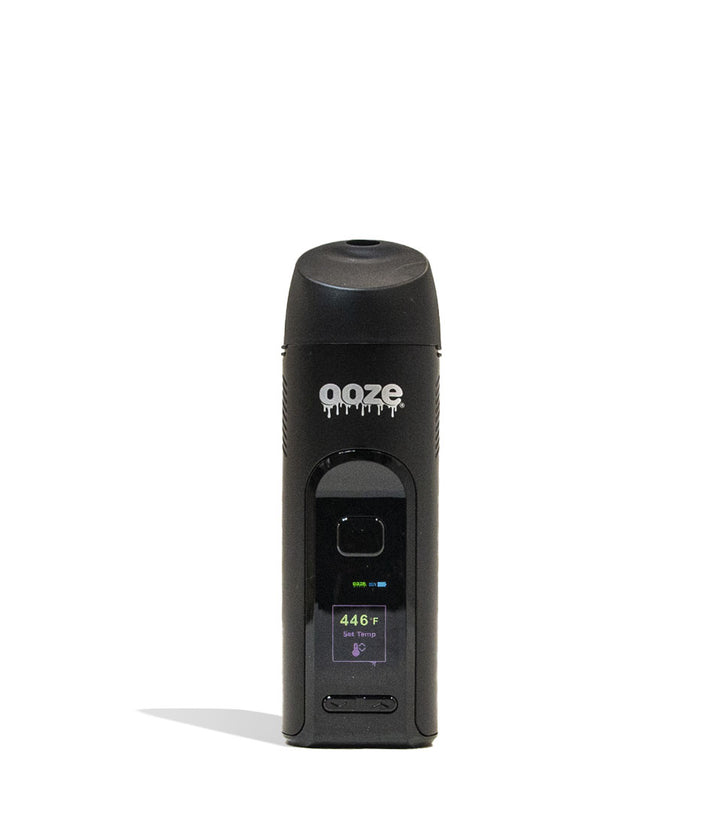 Panther Black Ooze Verge Portable Dry Herb Vaporizer Front View on White Background