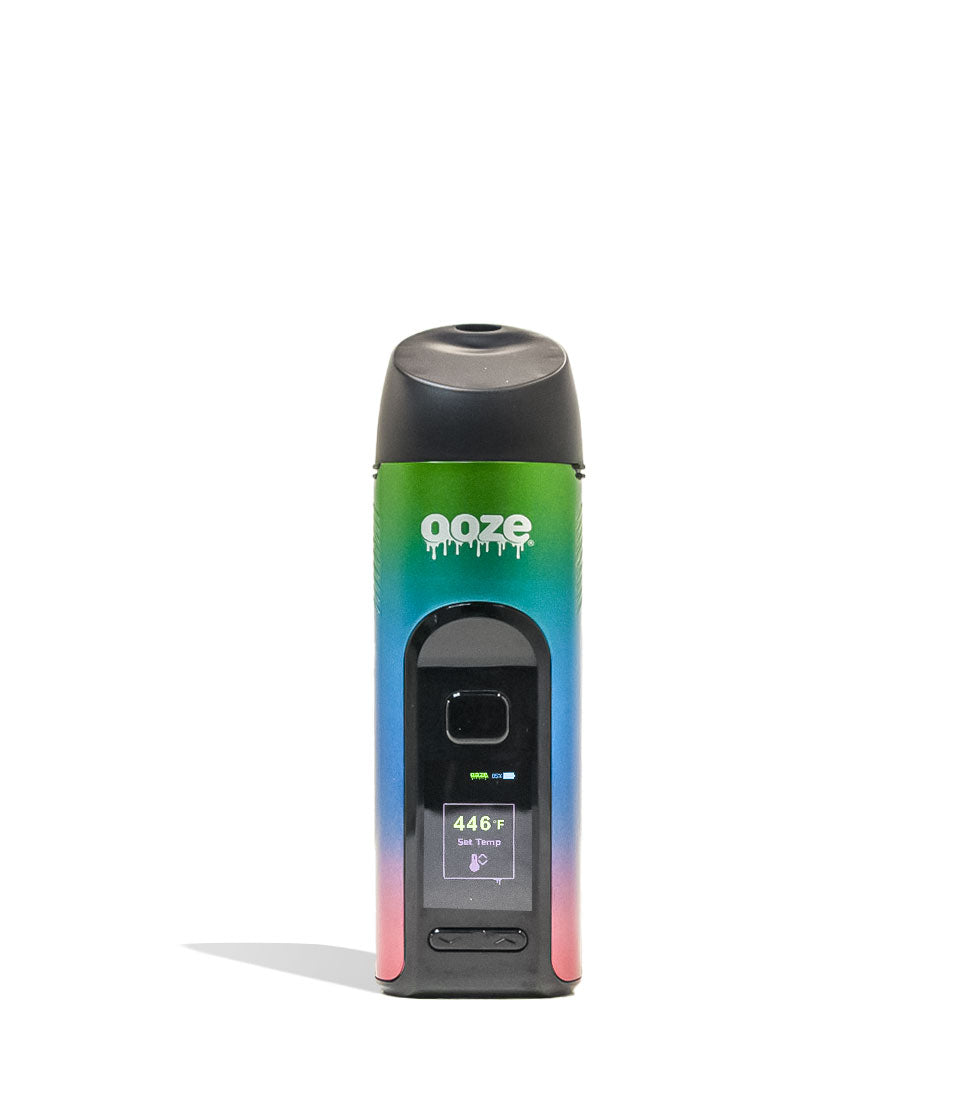 Rainbow Ooze Verge Portable Dry Herb Vaporizer Front View on White Background