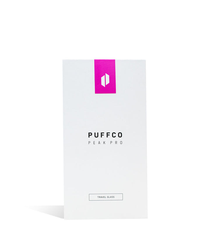 Puffco Peak Pro Pink Breast Cancer Awareness Travel Glass packaging on white background