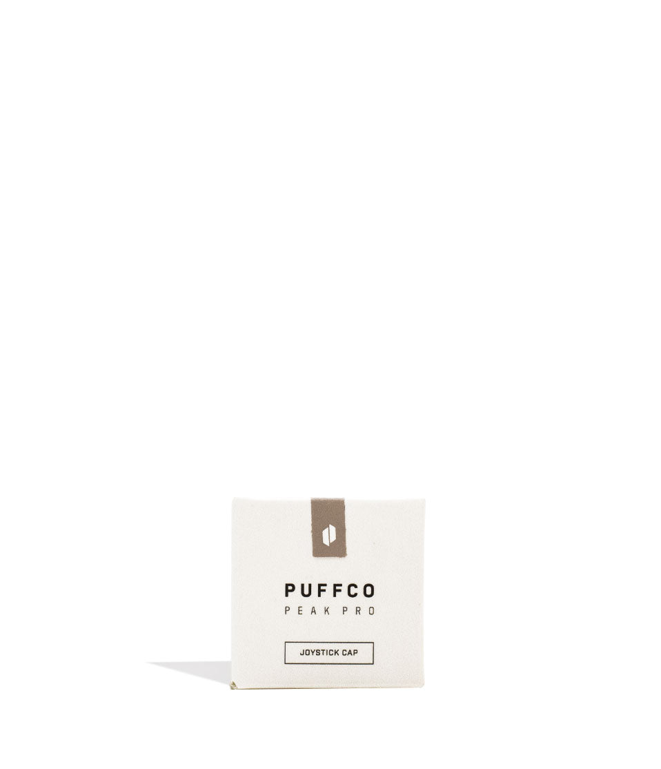 Puffco Peak Pro Desert Joystick Cap Packaging Front View on White Background