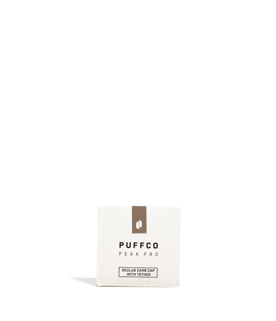 Puffco Peak Pro Desert Oculus Carb Cap Packaging Front View on White Background