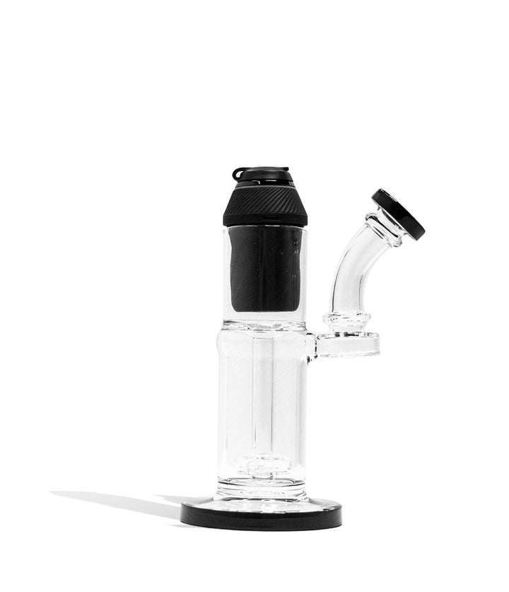 Shadow Black Puffco Proxy Custom 7 inch Bubbler With Device Front View on White Background