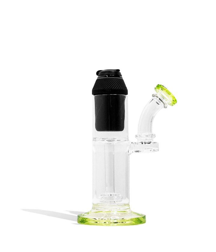 Slime Green Puffco Proxy Custom 7 inch Bubbler With Device Front View on White Background