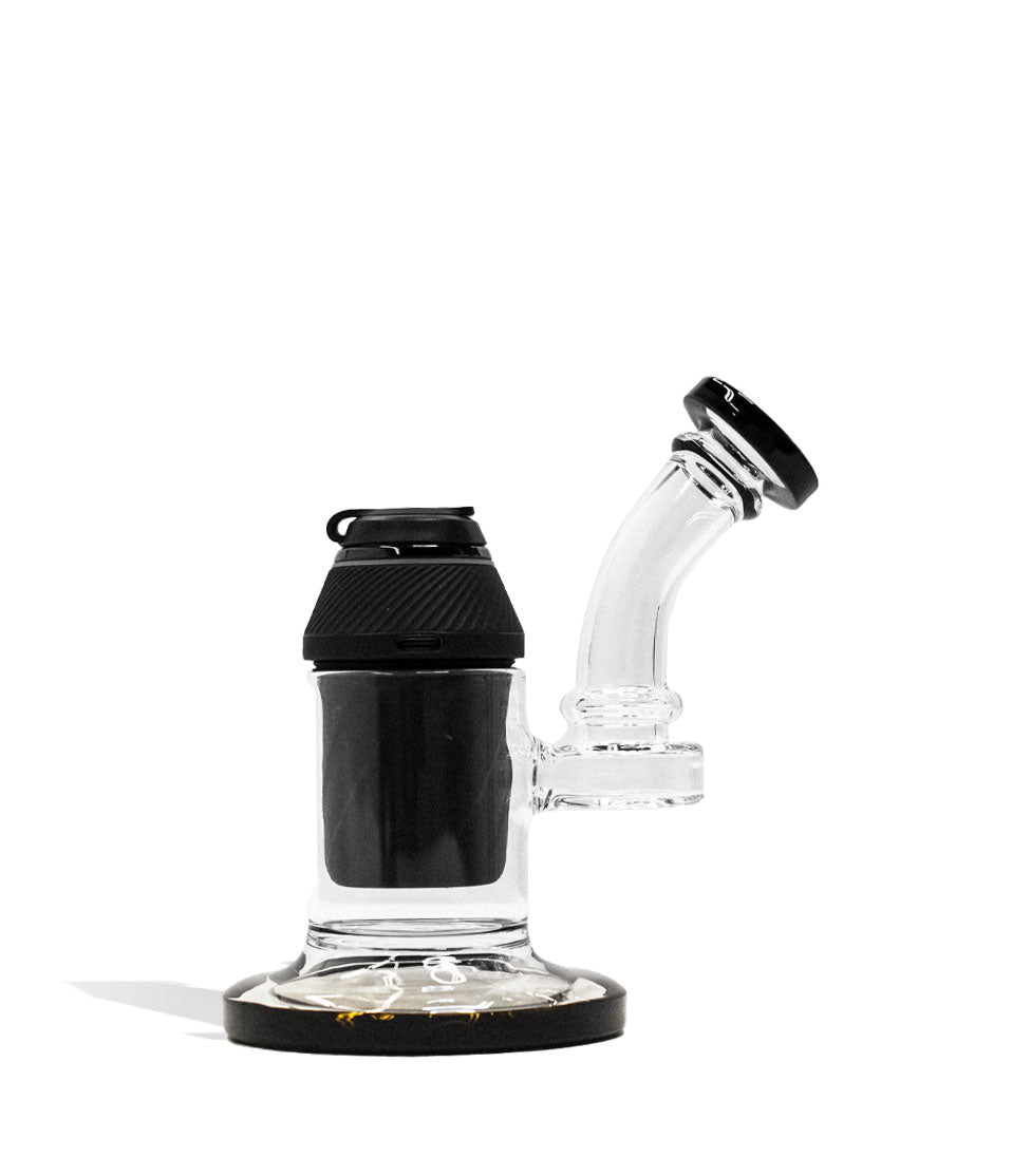 Black Puffco Proxy Custom Sherlock Pipe With Device Front View on White Background
