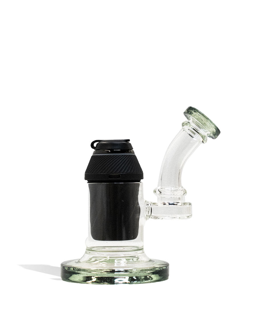 Jade Blue Puffco Proxy Custom Sherlock Pipe With Device Front View on White Background