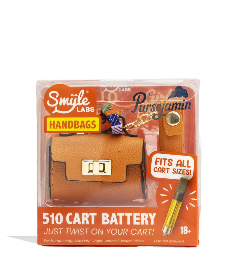 Orange Hermoine Smyle Pursejamin Variable Voltage Battery Packaging Front View on White Background