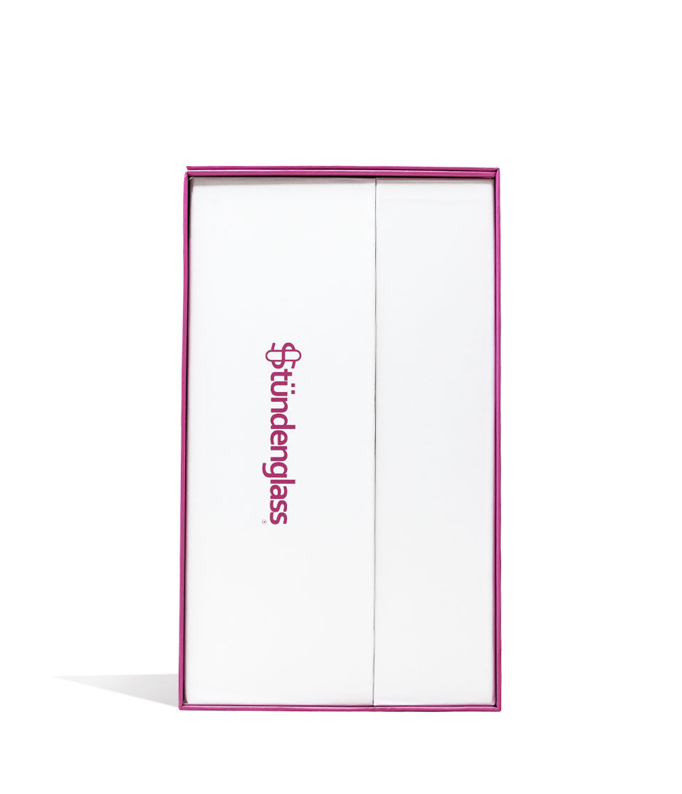 Stundenglass Pink Gravity Infuser Packaging Side View on White Background