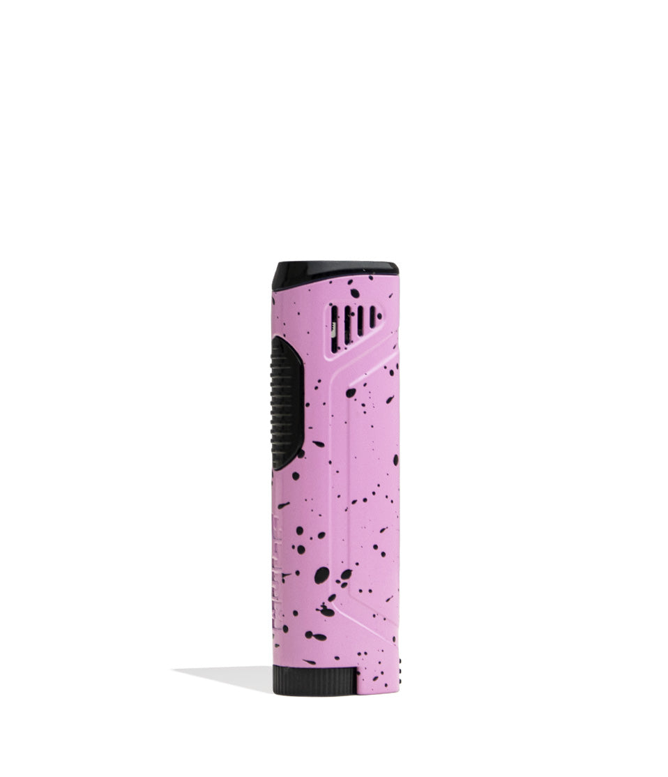 Pink Black Spatter side view Wulf Mods Blitz Butane Powered Torch on white background