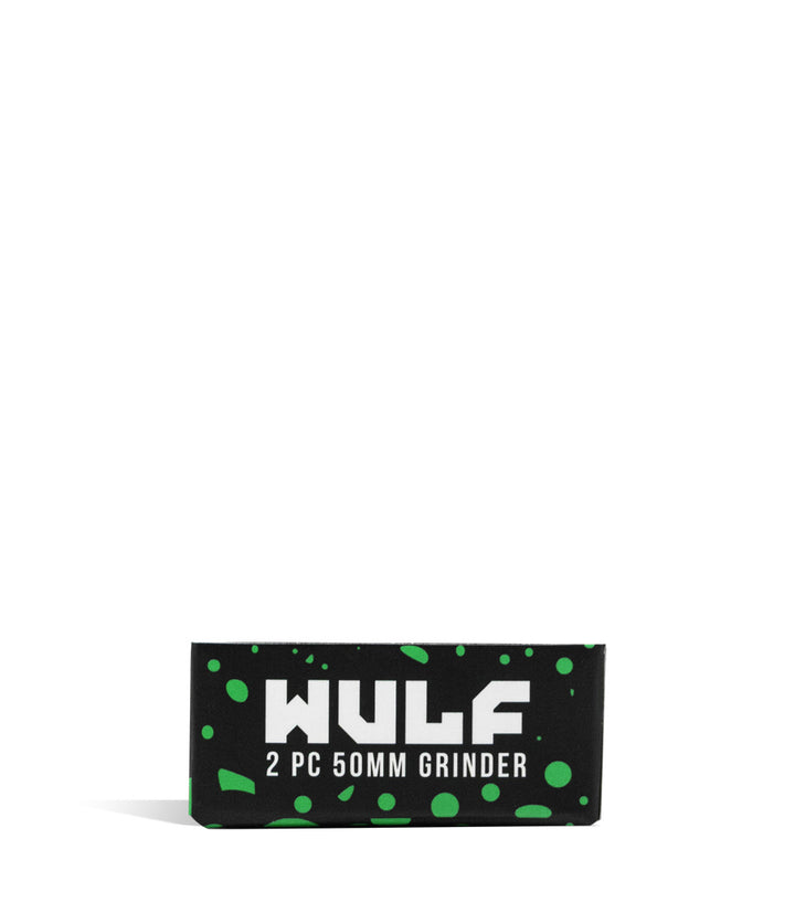 Black Green Wulf Mods 2pc 50mm Spatter Grinder box on white background