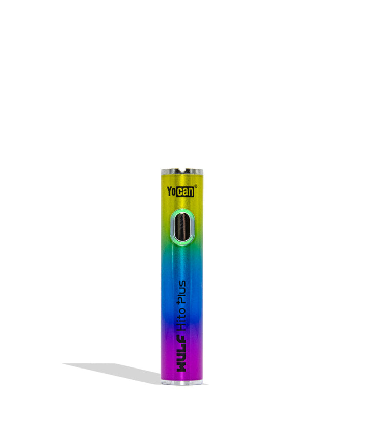 WULF Mods Yocan Hito Plus vaporizer 510 battery standing vertically upright on a white background in the color variant full color