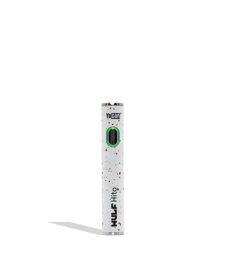 Wulf Mods Hito 510 battery white red spatter on a white background