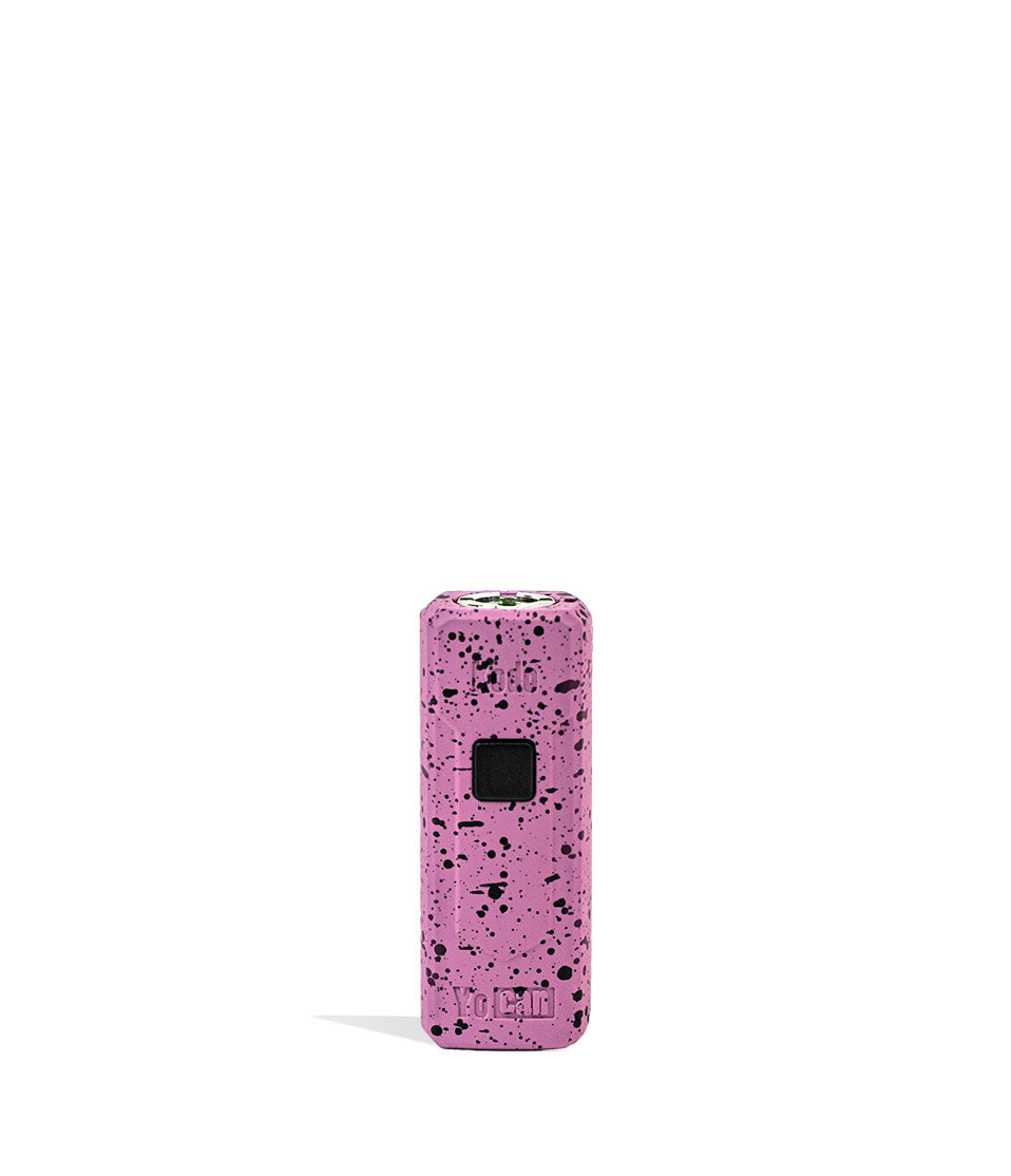 Pink Black Spatter Wulf Mods KODO Cartridge Vaporizer Front View on White Background