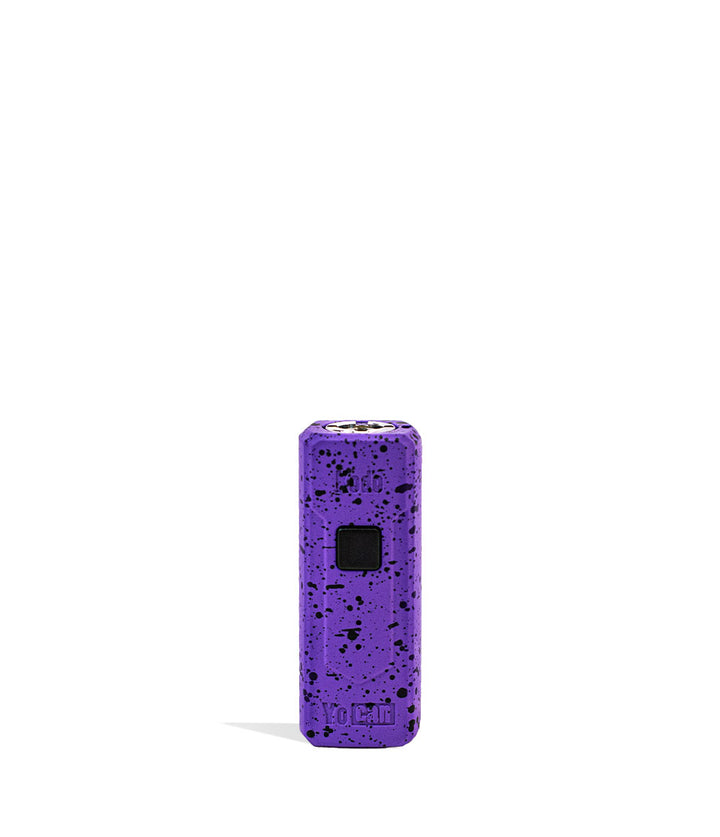 Purple Black Spatter Wulf Mods KODO Cartridge Vaporizer Front View on White Background