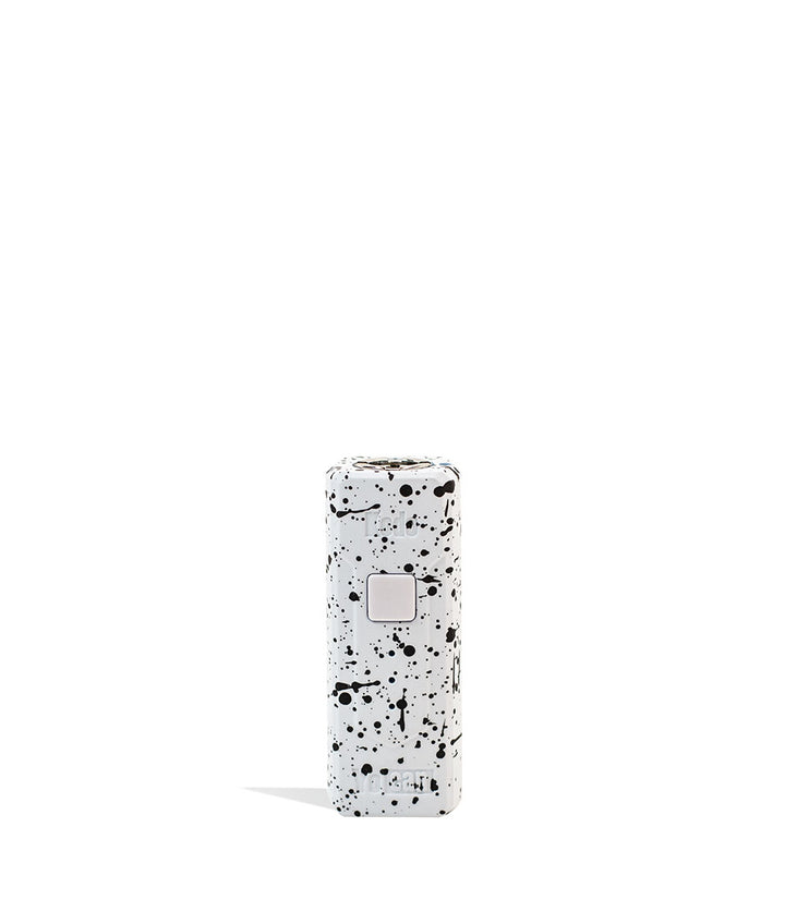 White Black Spatter Wulf Mods KODO Cartridge Vaporizer Front View on White Background