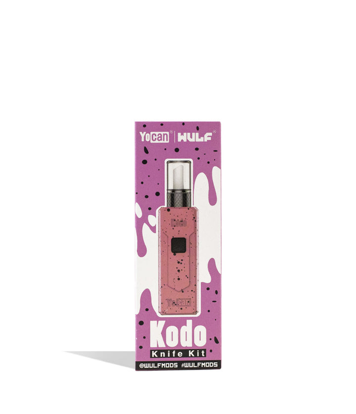 Pink Black Spatter Wulf Mods KODO Hot Knife Packaging Front View on White Background