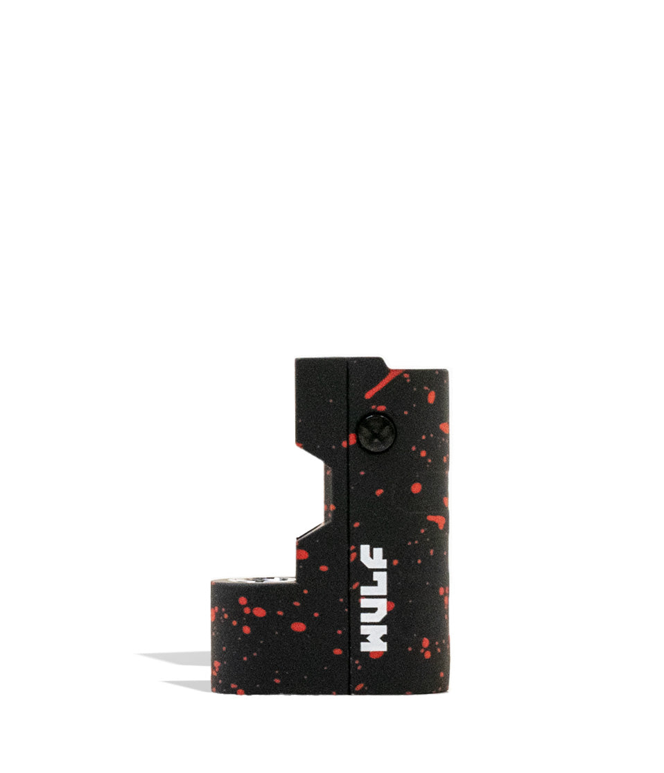 Black Red Spatter Wulf Mods Micro Max 2g Cartridge Vaporizer on white background
