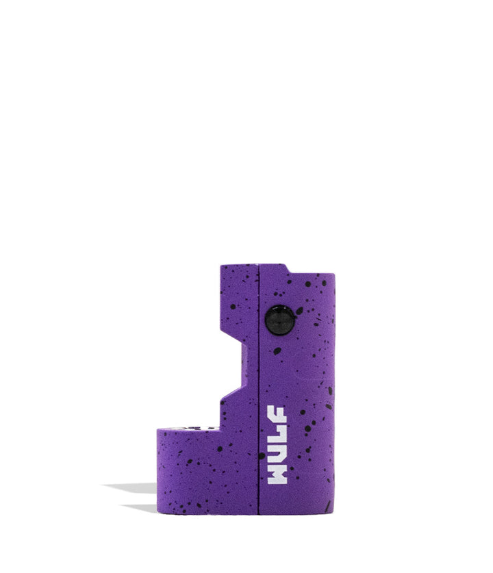 Purple Black Spatter Wulf Mods Micro Max 2g Cartridge Vaporizer on white background
