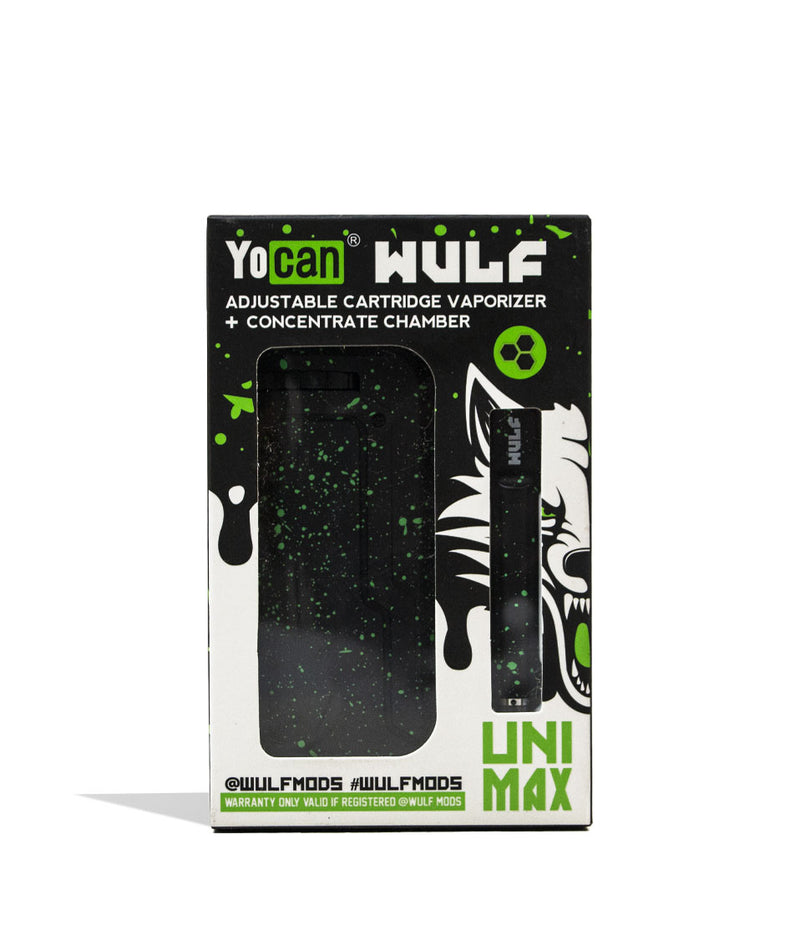 Black Green Spatter Wulf Mods UNI Max Concentrate Kit Packaging Front View on White Background