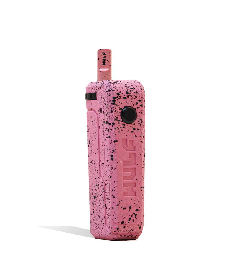 Pink Black Spatter Wulf Mods UNI Max Concentrate Kit Vaporizer With Tank Front View on White Background