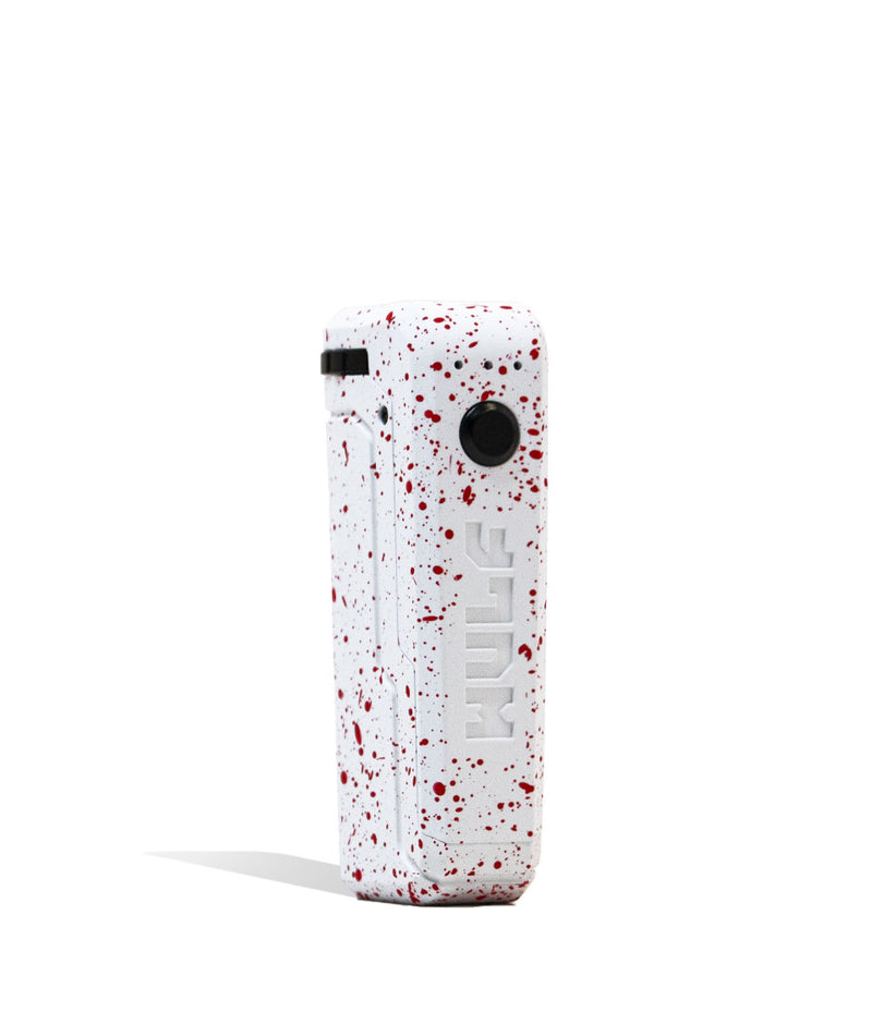 White Red Spatter Wulf Mods UNI Max Concentrate Kit Vaporizer Front View on White Background