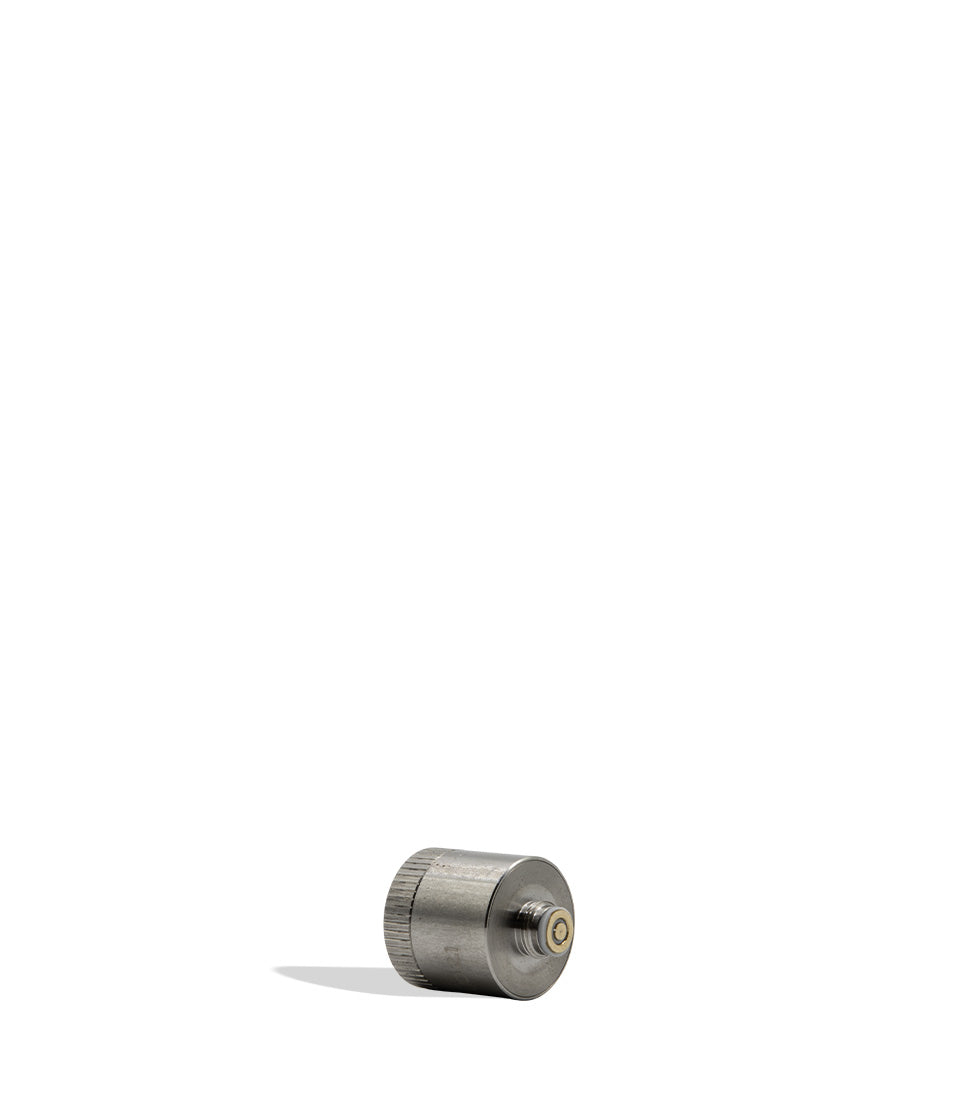 Wulf Pocket Mini atomizer/chamber laid horizontally on a white background with a soft cast shadow