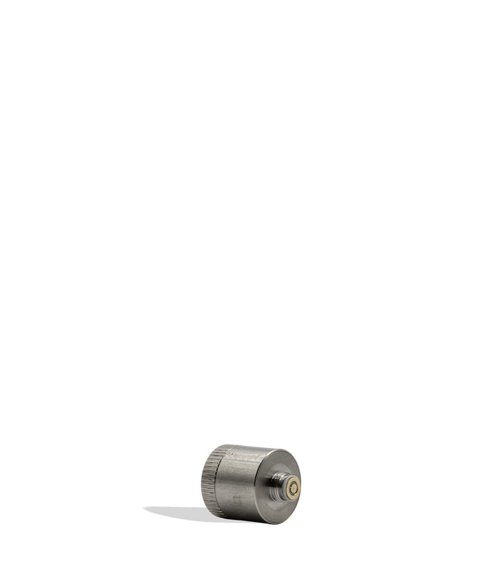 Wulf Pocket Mini atomizer/chamber laid horizontally on a white background with a soft cast shadow