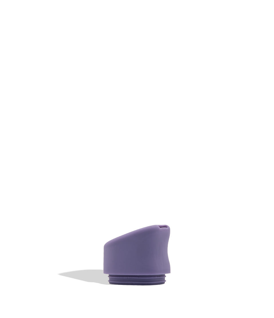 A single lavender purple silicone straw lid with a matching threaded base, shown on a clean white background with a soft shadow.